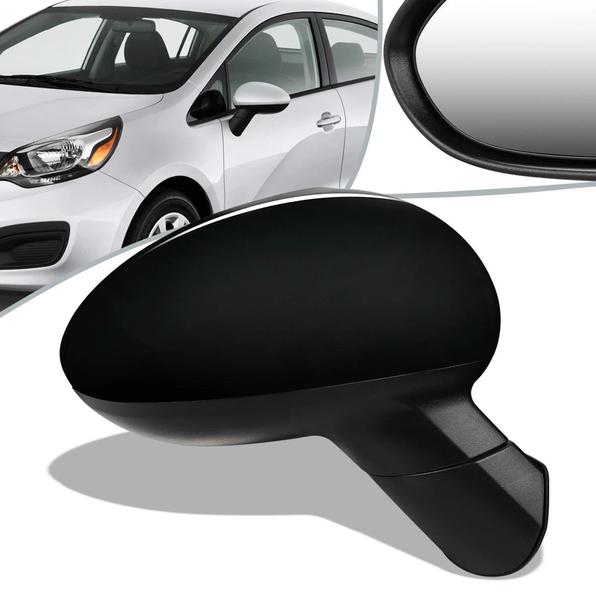 Powered Adjust Heated Door Mirror Right for Kia Rio (2012–2013) KI1321167