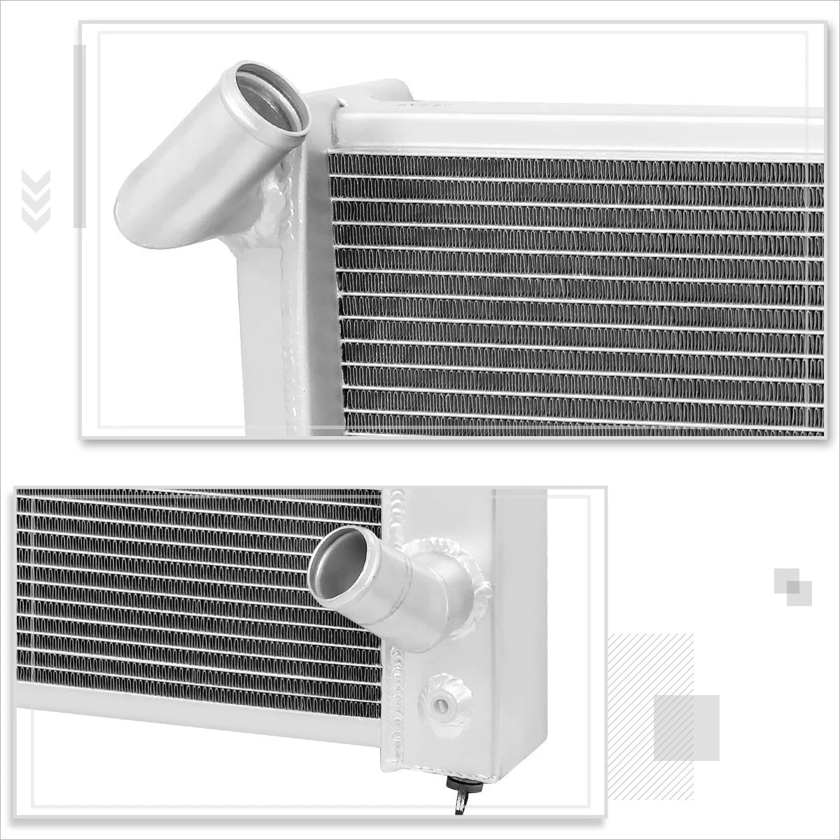 Full Aluminum 2-Row Dual Core Racing Radiator for Chevy Corvette (1969–1972)