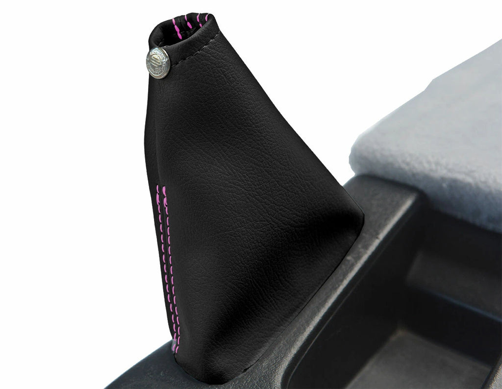 E Brake Boot Cover for Nissan Skyline R32 (1989–1993) Black Pink Stitch