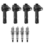 Set of 4 Ignition Coils & Spark Plugs for Honda Civic 1.8L (2006–2011) UF-582 30520-RNA-A01