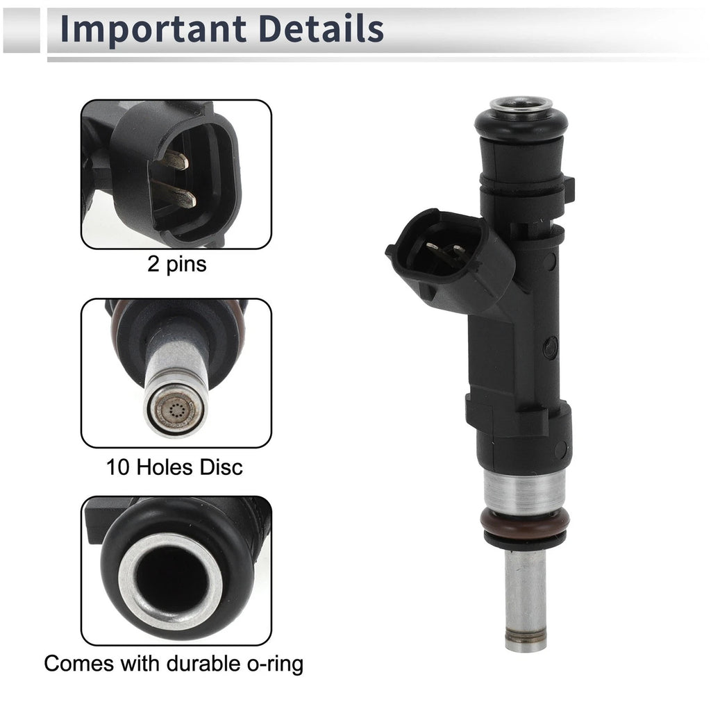 Fuel Injector No. 166003BS0A for Nissan Versa (2011–2020) 1 Pc Black