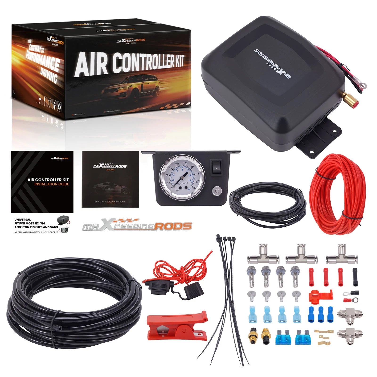 Air Shock Compressor Springs Controller Kit for Vans Pickups