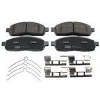 Set of 4 TRW Pro Front Slotted Ceramic Brake Pads for Ford F150, Lincoln Mark LT