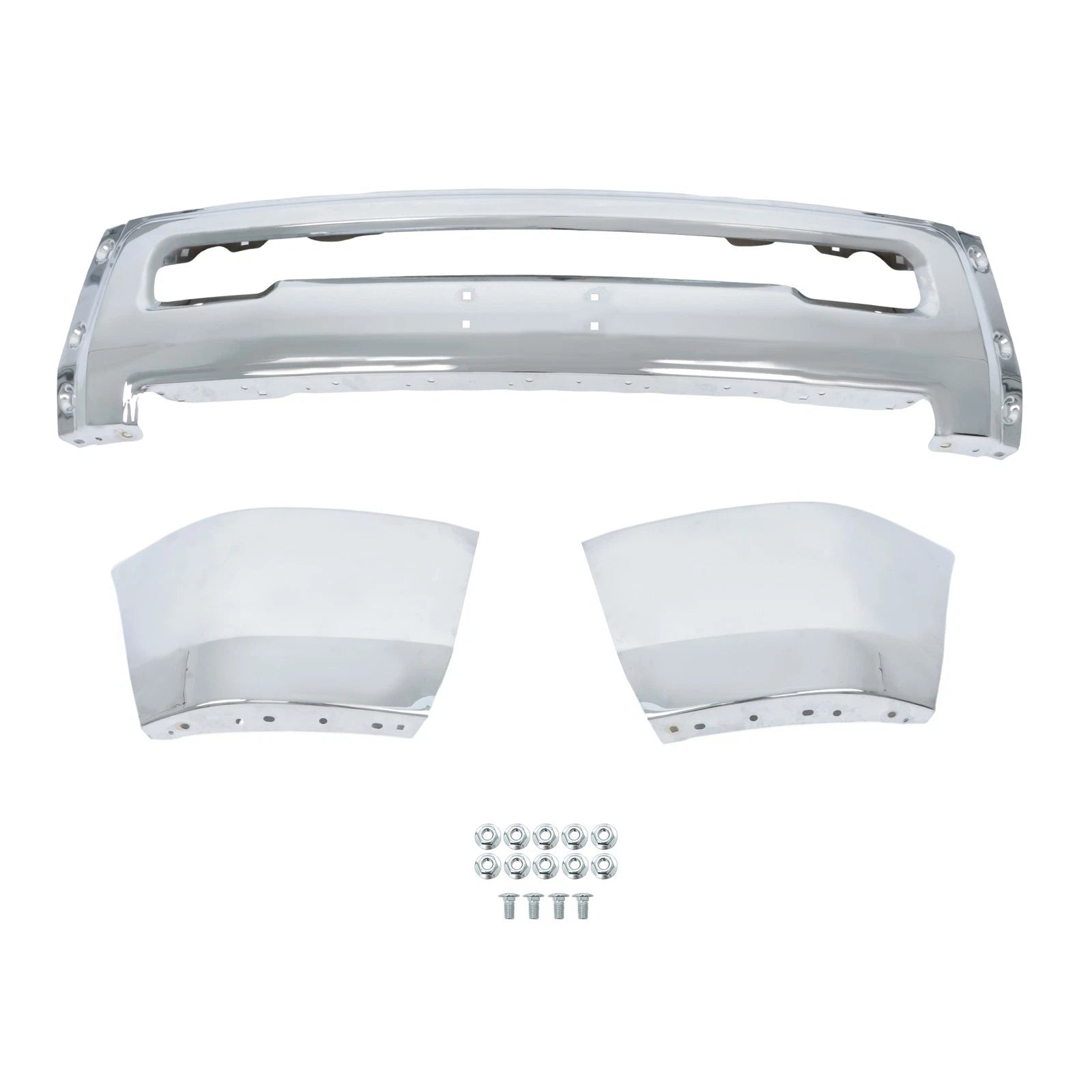 Chrome Front Bumper Face Bar for RAM 2500 3500 (2010–2018)