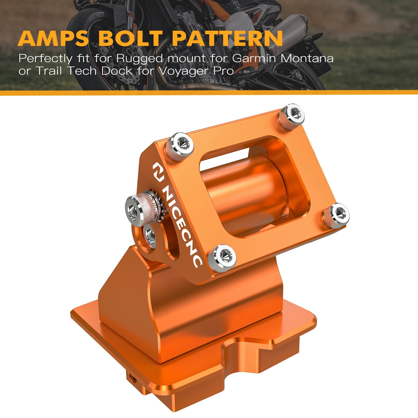 CNC Adjustable Navigation GPS Mount Bracket Holder for KTM 390 Adventure (2020–2024)