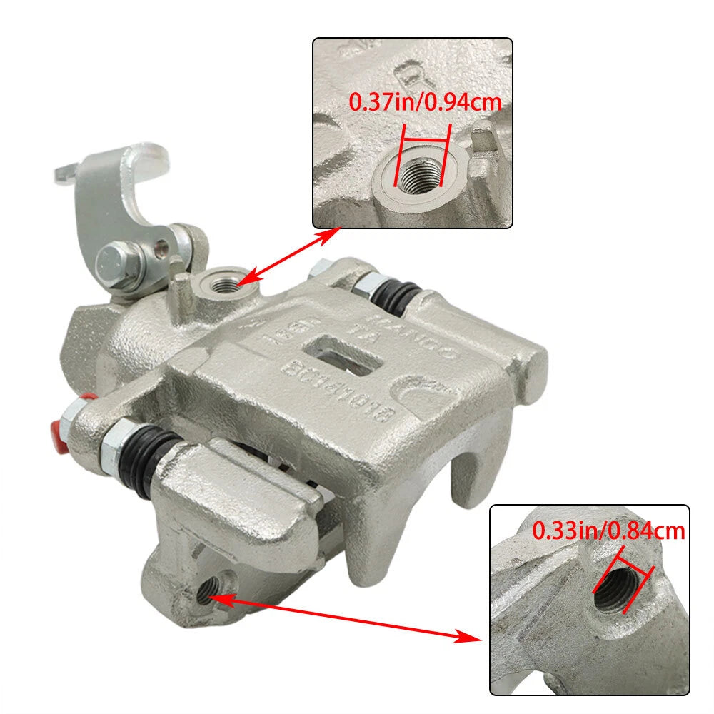 2PC Brake Caliper with Bracket for Hyundai Tiburon (2004–2008) & Kia Spectra (2005–2009)