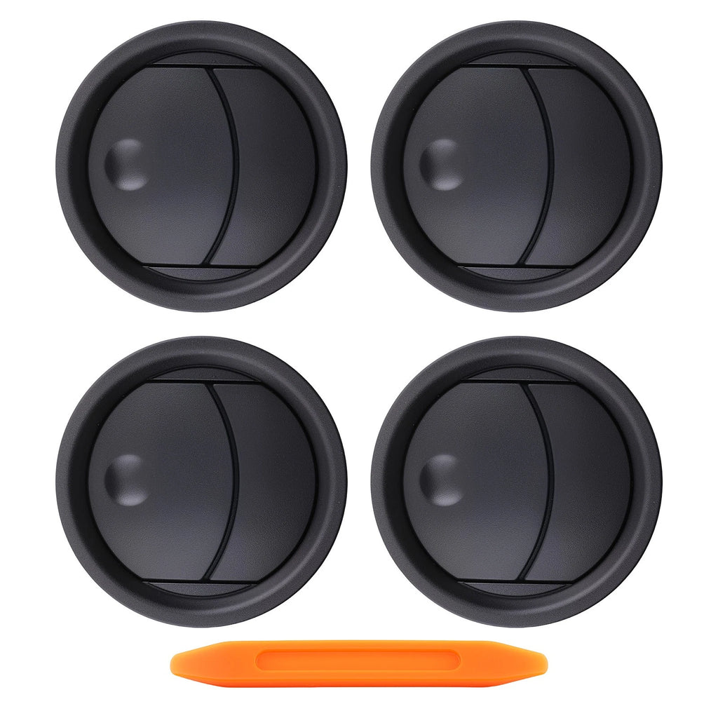 Set of 4 Front Dash AC Heater Air Vents for Ford F-150 (2004–2008) Black