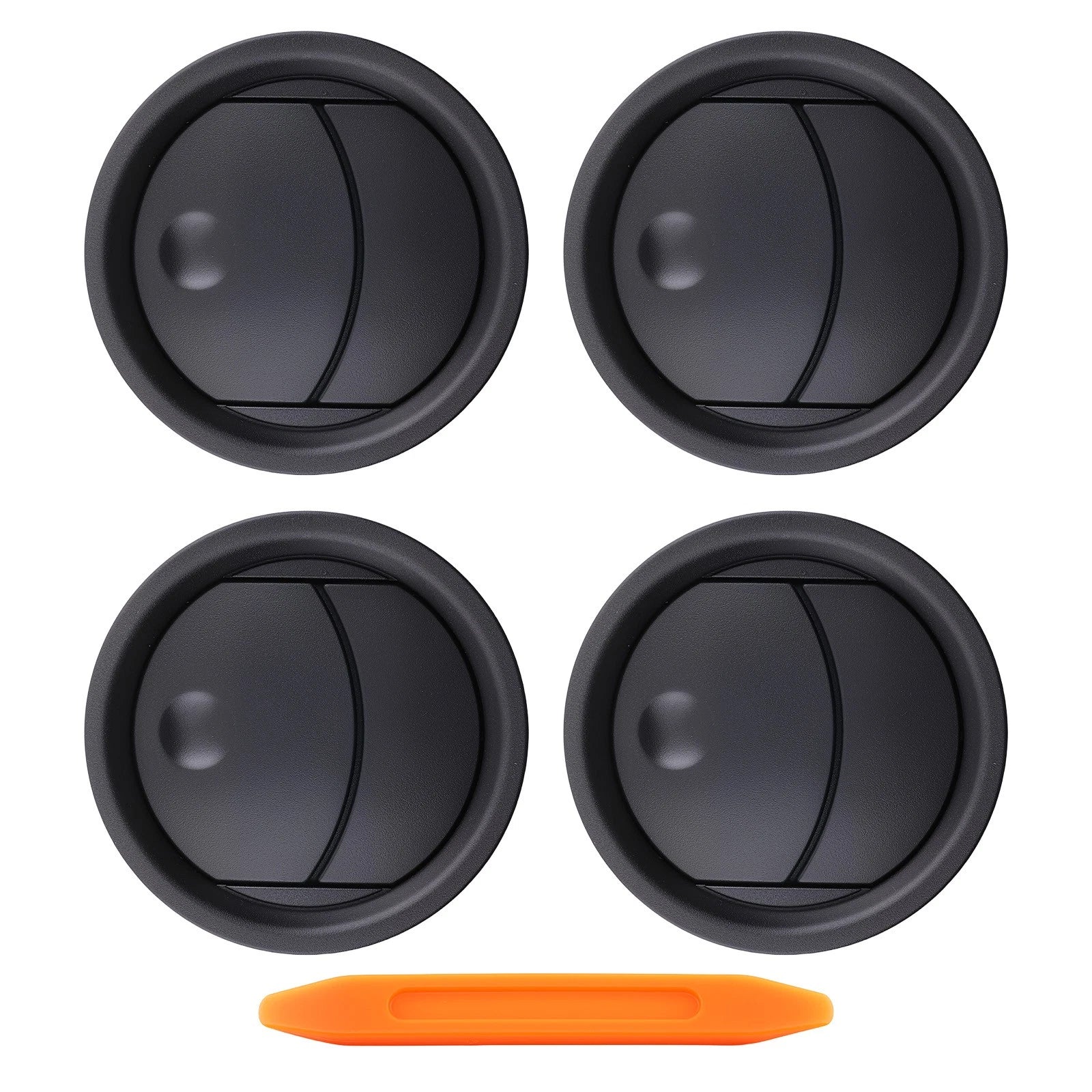 Set of 4 Front Dash AC Heater Air Vents for Ford F-150 (2004–2008) Black