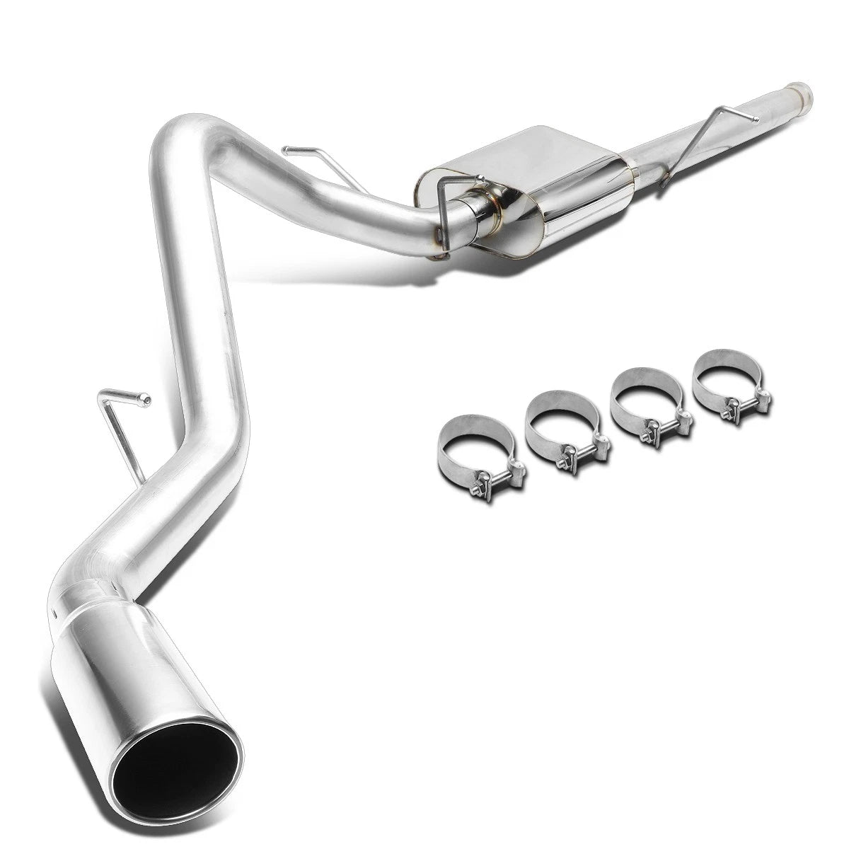 Cat-Back Exhaust Muffler System Kit for Silverado/Sierra 1500 (2009–2013) 4" OD Tip