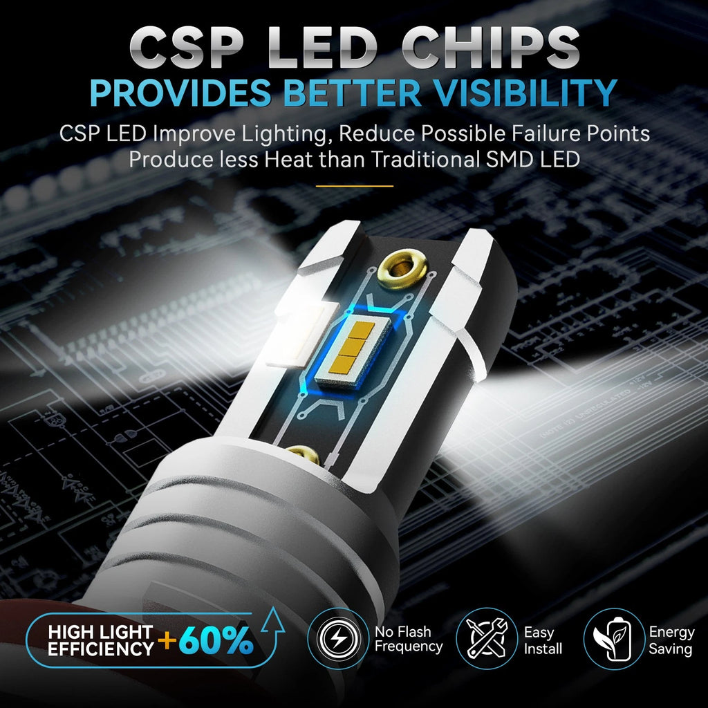 H8 CSP LED Headlight Fog Light Bulbs Conversion Kit for