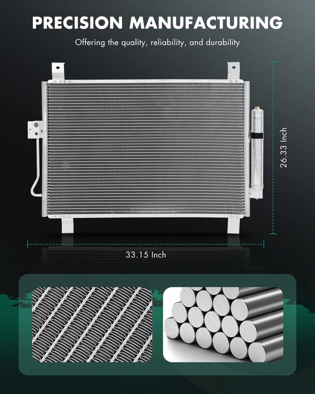 Aluminum Condenser for Infiniti QX60 (2014–2018) & Nissan Pathfinder (2013–2019)