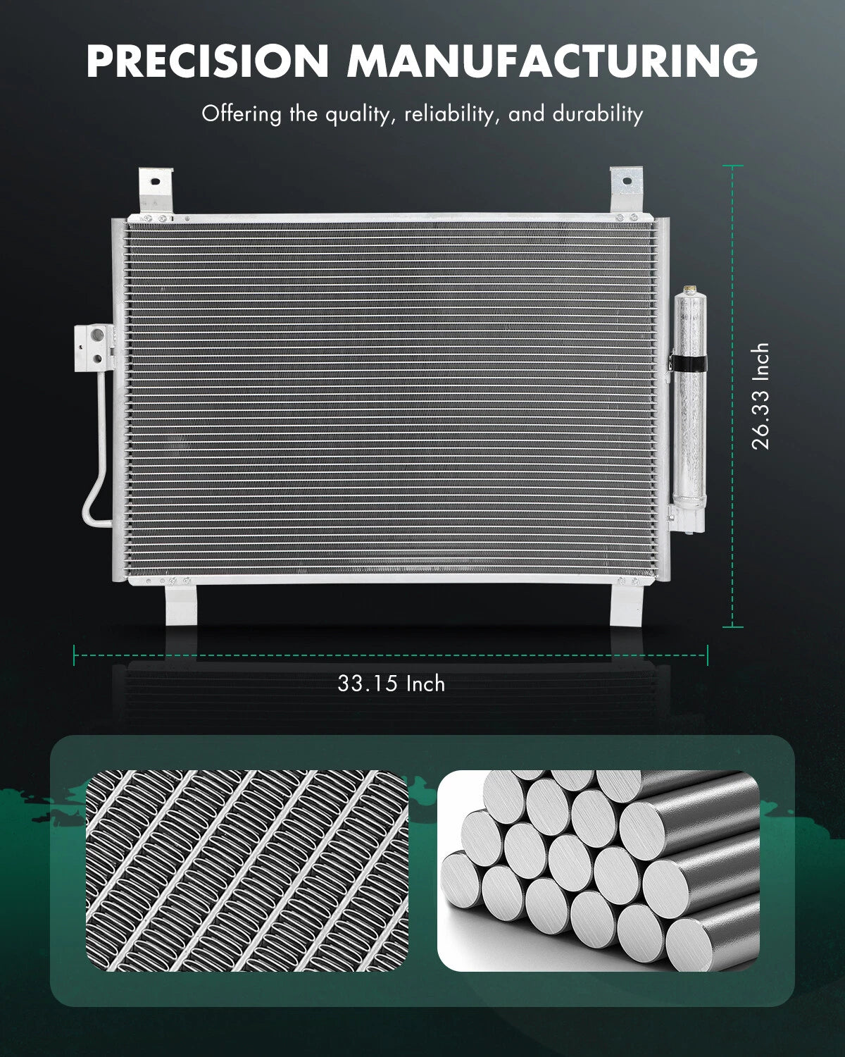 Aluminum Condenser for Infiniti QX60 (2014–2018) & Nissan Pathfinder (2013–2019)