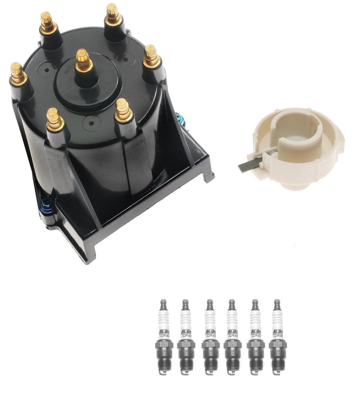 Distributor Rotor Cap & Spark Plugs .035 Kit for GMC Typhoon Syclone (1991–1993)