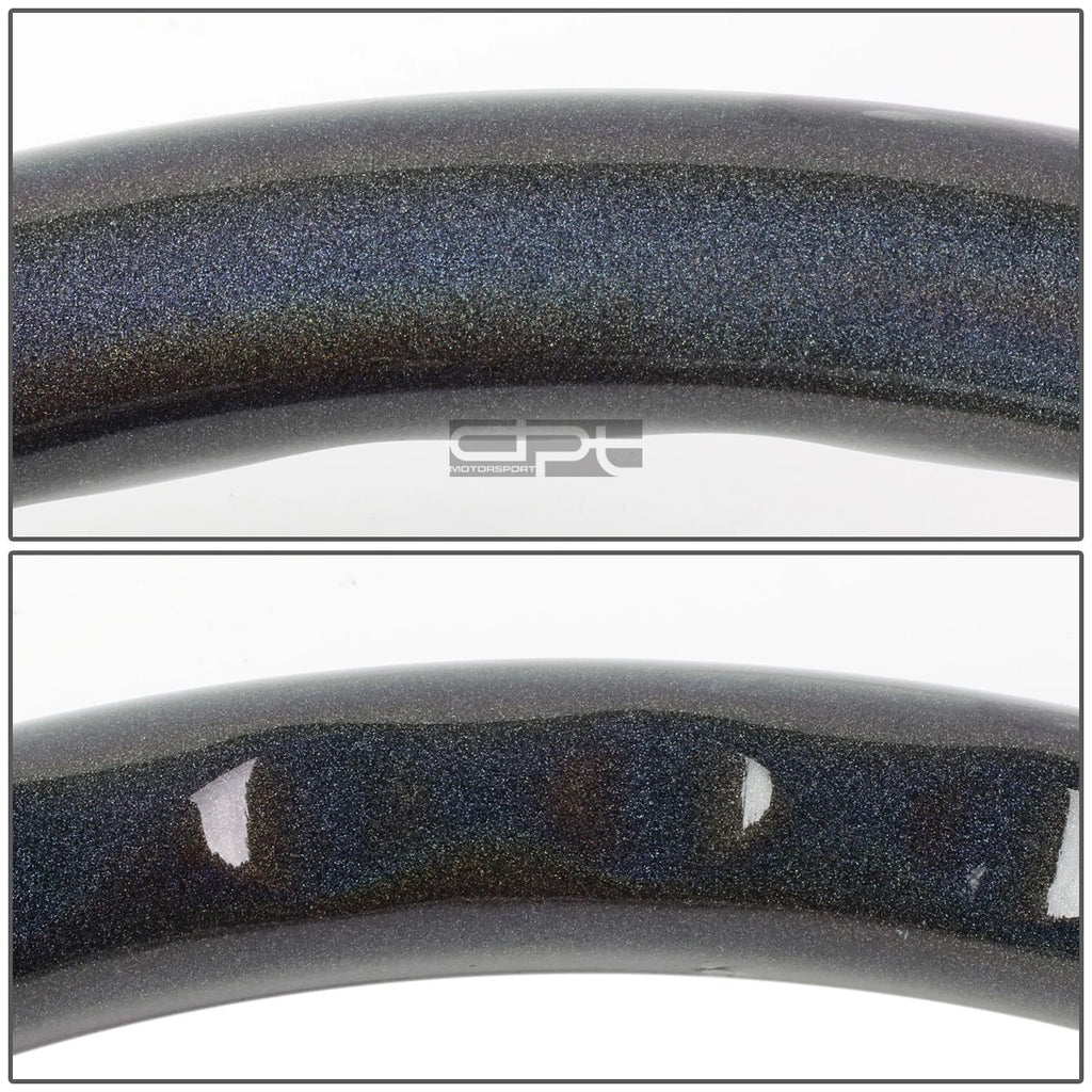 NRG 6-Bolt Sparkle Wood Grip Black Spoke Steering Wheel for Universal (N/A)