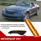 2X LED Amber Lens Front Side Marker Lights for Chrysler Crossfire (2004–2008)