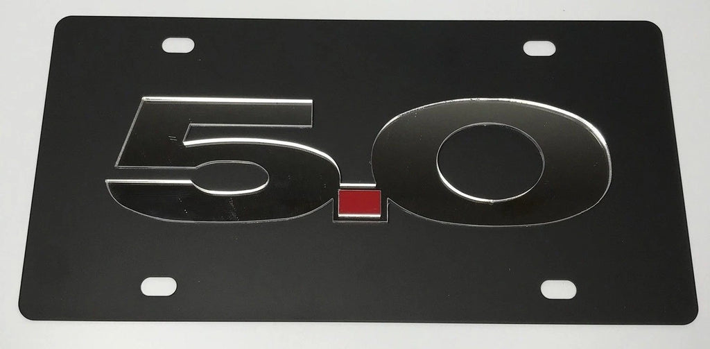 Mirrored Emblem License Plate Insert for Ford Mustang (2015–2023)