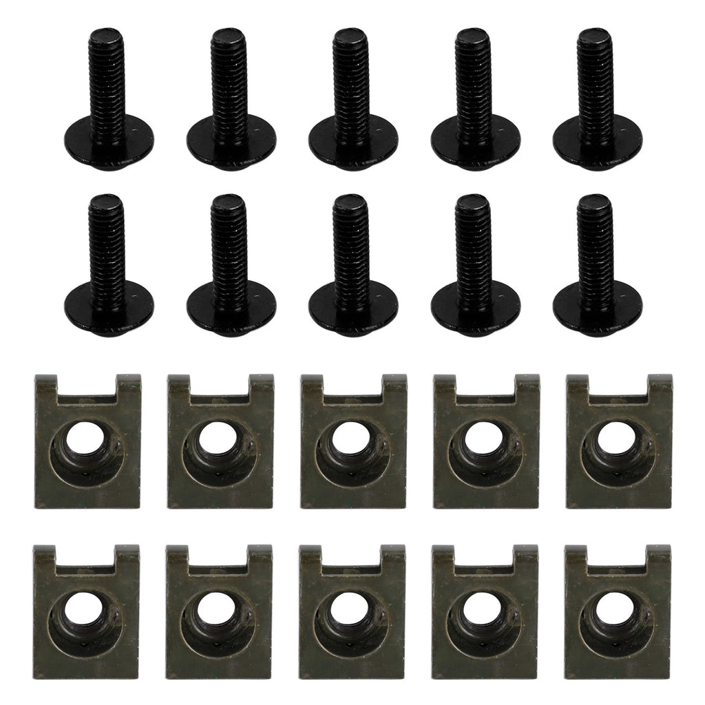 10X Aluminum Fairing Screen M6x20mm Screw Bolts Clips for Motorcycle