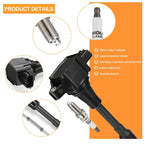 4X Ignition Coils + 4X Iridium Spark Plugs for Nissan Altima Sentra Rogue (2007–2019)