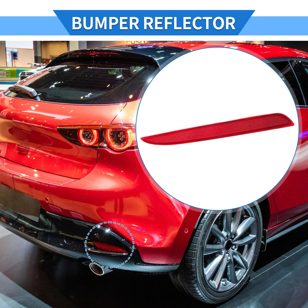 Rear Bumper Reflector No.BBP2515M0A for Mazda 3 BL (2010–2013) Red