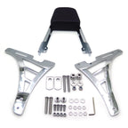 Chrome Flame Backrest Sissy Bar with Leather Pad for Harley Sportster (883-1200)