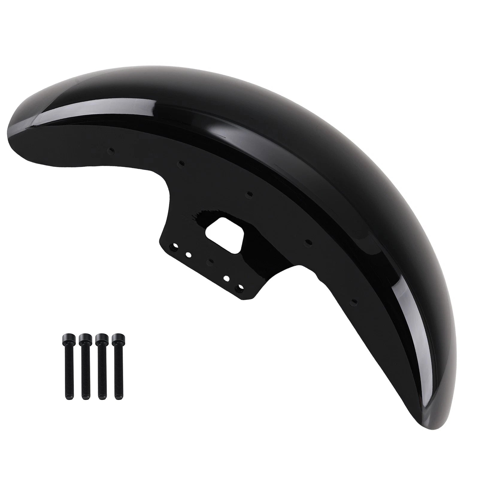19 Inch Front Fender for Harley Road King Street Glide (2014–2023) Gloss Black