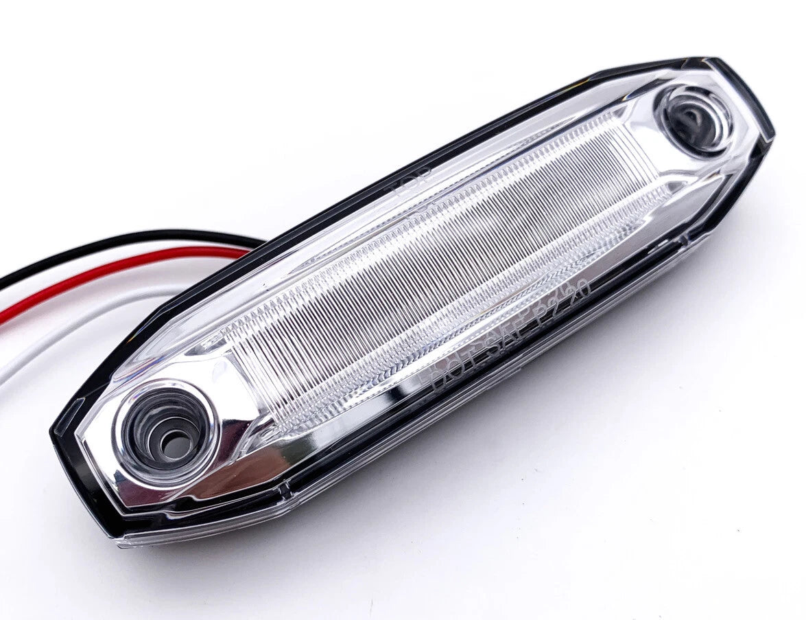 Clear Lens Marker Light with Amber LED Side Ditch for Universal Truck (2010–2024)