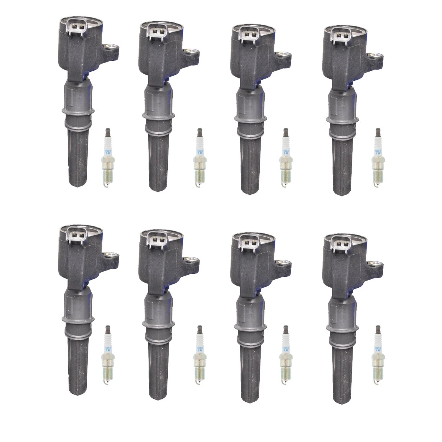 Set of 8 Ignition Coils & NGK Iridium Spark Plugs for Crown Victoria E-150 (1992–2011)
