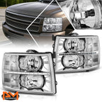LED DRL Strip Headlight for Chevy Silverado (2007–2014) - Chrome Housing