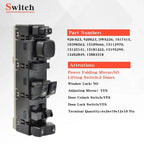 Driver Side Power Window Switch for Chevy Silverado GMC Sierra (2003–2007) 15883318