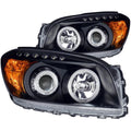 Black Clear Lens Projector Headlight Set w/Halo for 2006-2008 Toyota RAV4 [CCFL]
