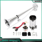 Single Trumpet Air Horn Compressor Kit for Van Train Car Truck Boat (12V)