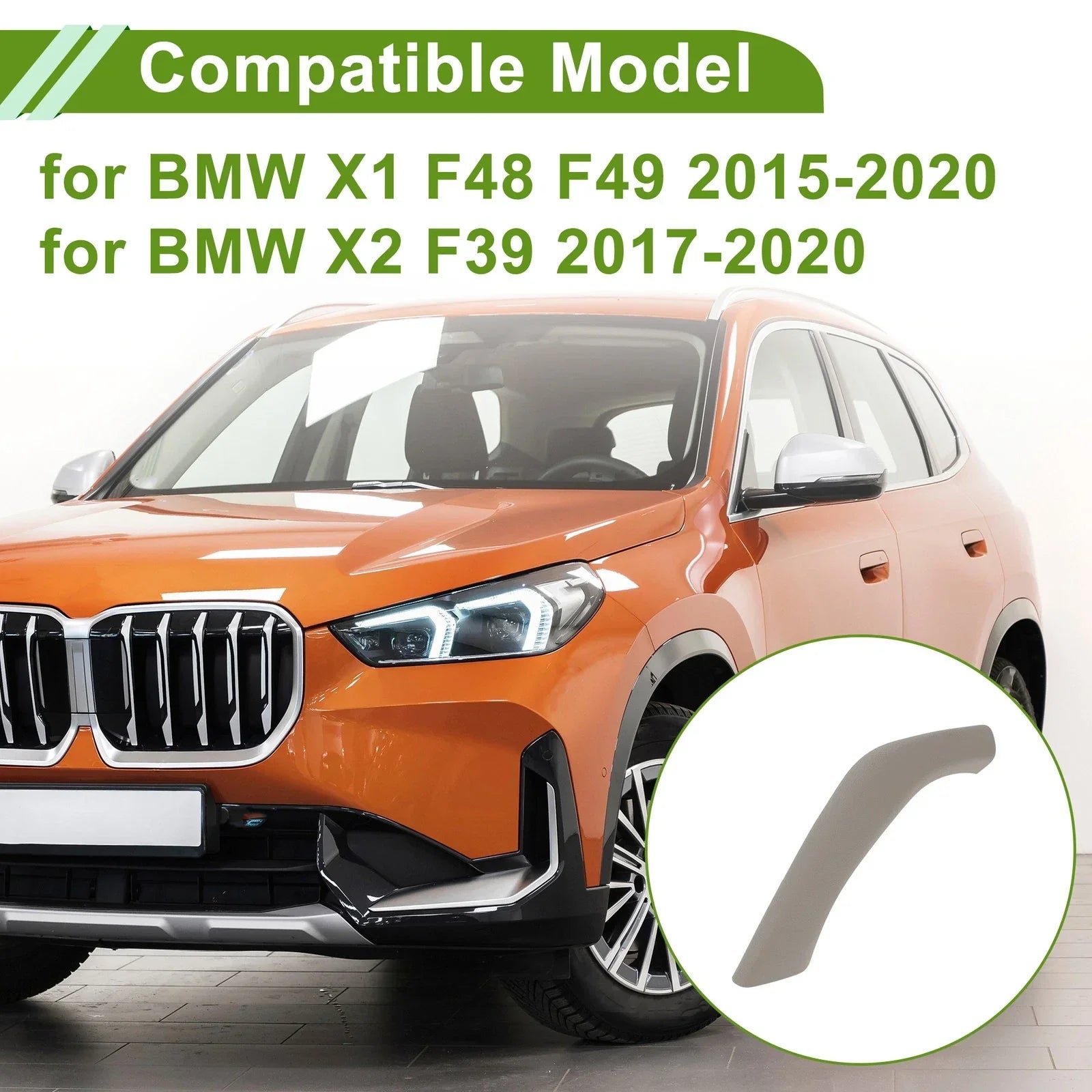 Door Panel Handle Pull Trim Cover for BMW X1 (F48/F49) Beige (2015 - 2020)