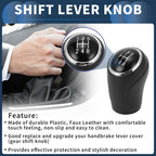 5 Speed Manual Gear Shift Knob for Suzuki SX4 S-Cross (2016–2021) Black Plastic