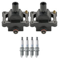 Set of 2 Ignition Coils & 4 Spark Plugs for Mercedes SLK230 (1998–2000)