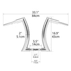 16" Rise 2" Ape Hanger Handlebar for Harley Dyna FXST Touring Road King