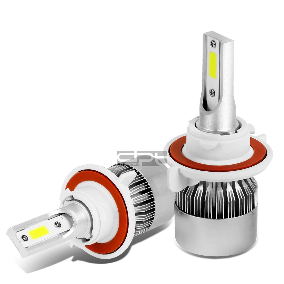 Set of 2 H13 6000K White LED Headlight Bulbs for Power Save