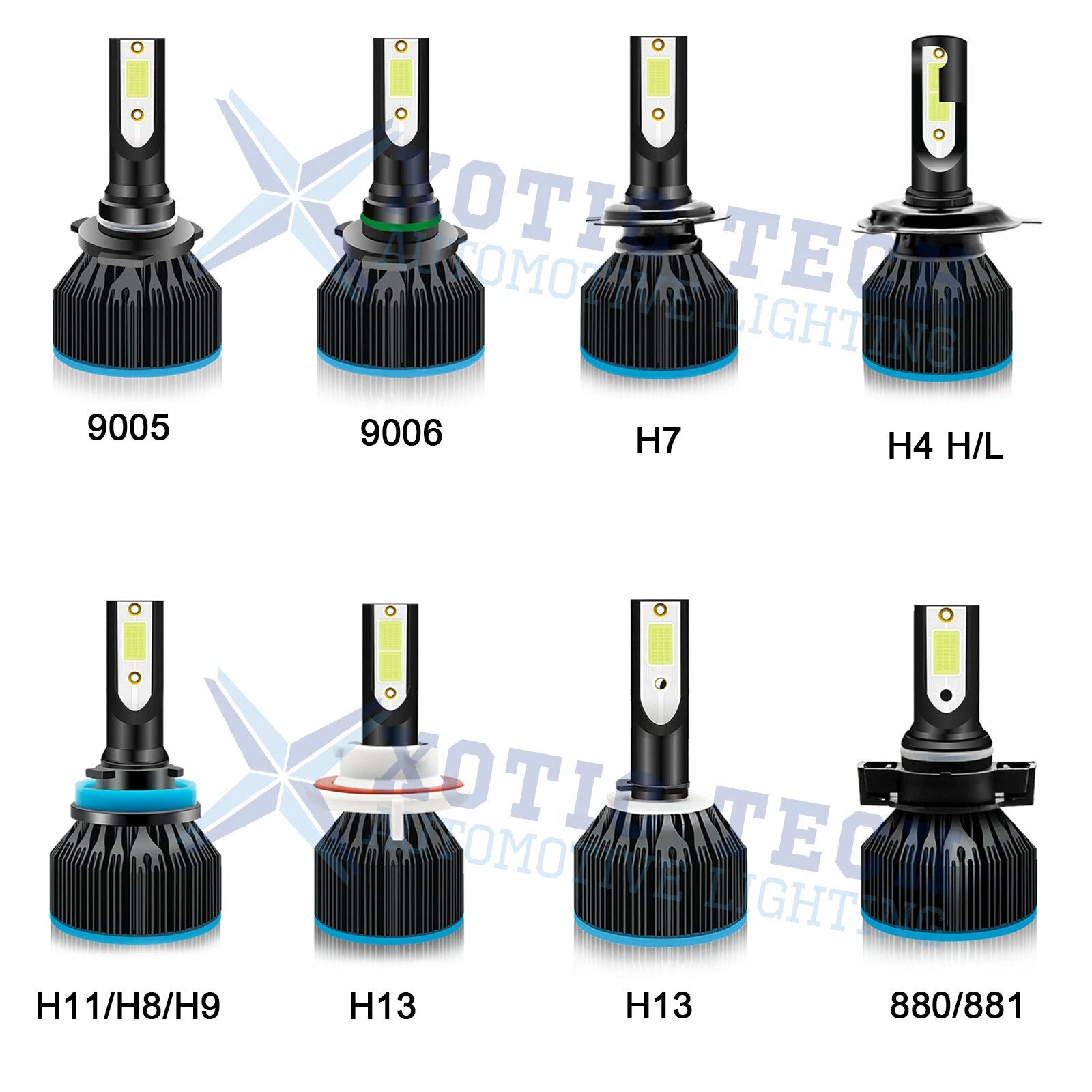 9005 LED Headlight Conversion Kit for 2 Bulbs (8000K Ice Blue)