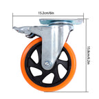 Set of 4 Heavy Duty 5" Swivel Caster Wheels with Dual Locking