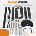 Manual Pipe and Tube Bender Kit for Steel Black Oxide Coating
