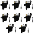 Set of 8 Ignition Coils & NGK Iridium Spark Plugs for Silverado 1500 HD (2007–2013)