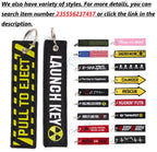 2Pcs Pull to Eject Key Keychain Tag for Key Ring (-)