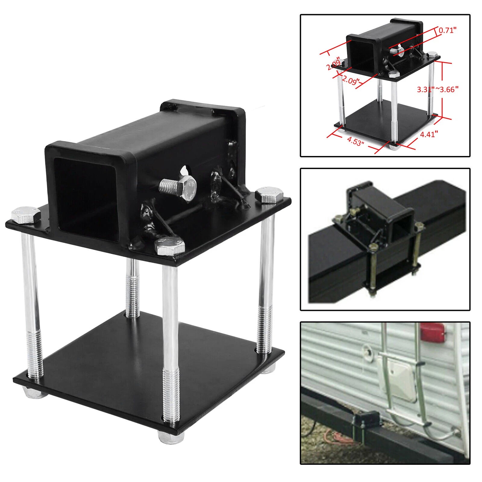 RV Bumper Receiver Adapter 2" Hitch Mount for RV