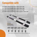 Aluminum Running Board for Dodge Ram 1500 Crew Cab (2009–2018) 6.5" Step