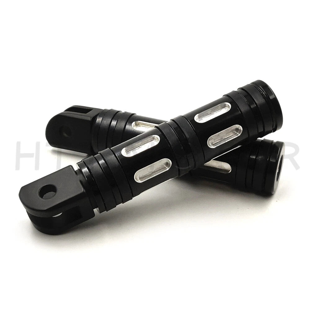 Black Edge Cut Footpegs for Harley FXBB FXBR FXBRS FXLR (2018–2023)