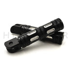 Black Edge Cut Footpegs for Harley FXBB FXBR FXBRS FXLR (2018–2023)