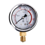 60mm Hydraulic Pressure Gauge for Monitoring 0 to 2.5MPa (Stainless Steel)