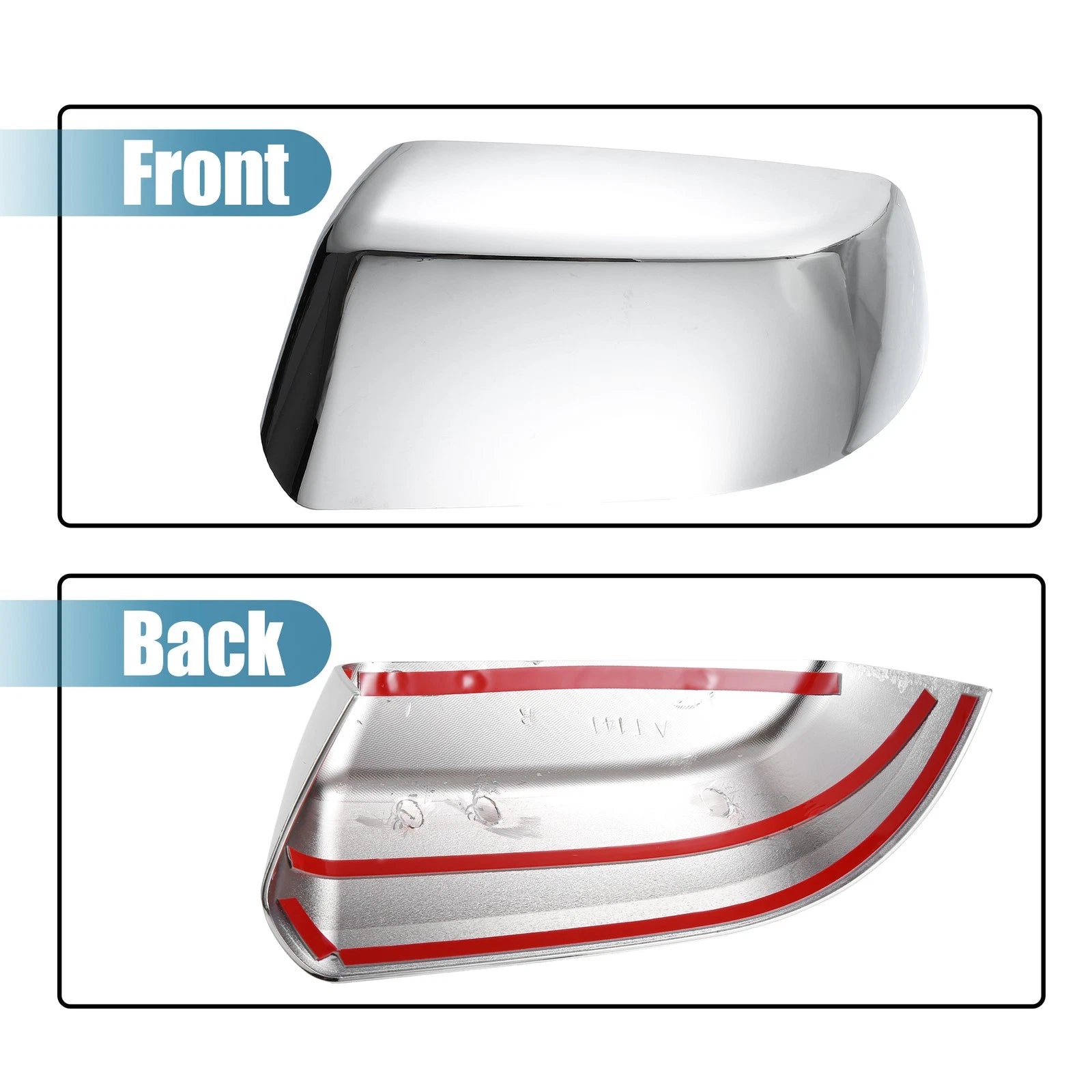 Pair Chrome Plated Half Mirror Covers for Chevy Suburban Tahoe 