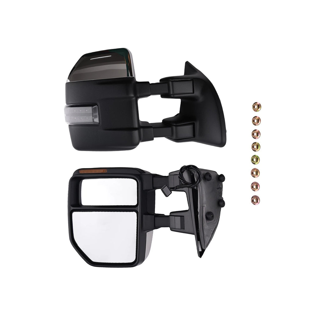 Chrome Side View Mirror for Ford F-250/F-350/F-450/F-550 (2008–2016)