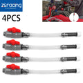 Set of 4 Racing Fuel Jug Filler Hoses with Shutoff Valve