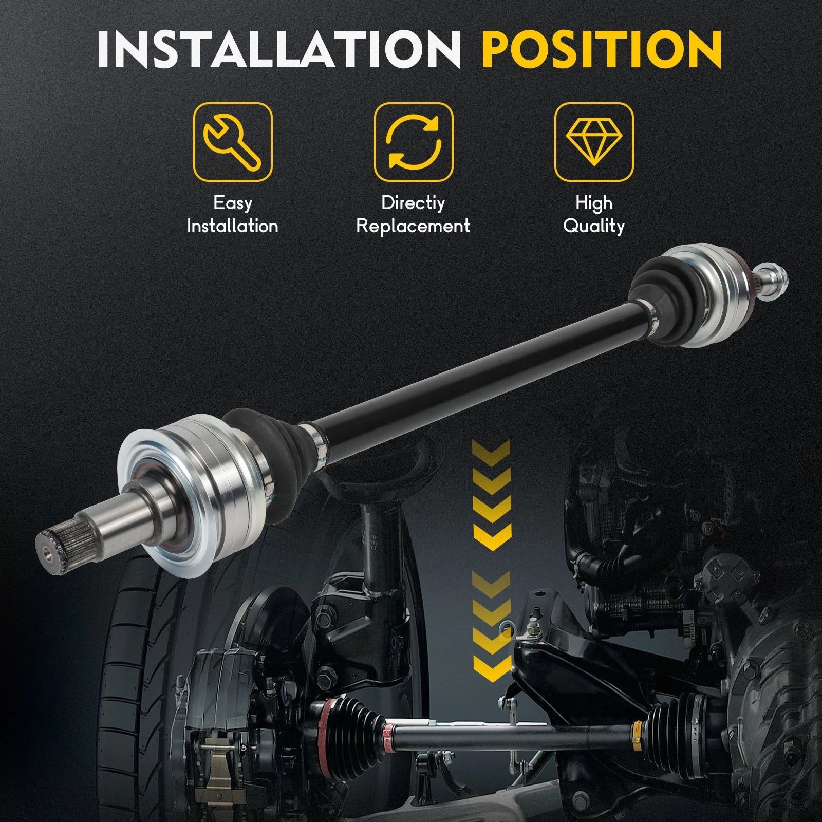 CV Axle Set for Mercedes-Benz CLS400 E350 E400 E550 GLK350